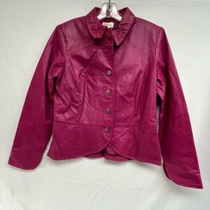 Vintage Y2K Carabella RASPBERRY Leather Jacket
Excellent condition-